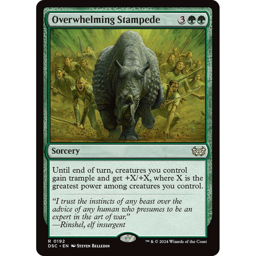 Overwhelming Stampede (DSC-192) - Duskmourn: House of Horror Commander