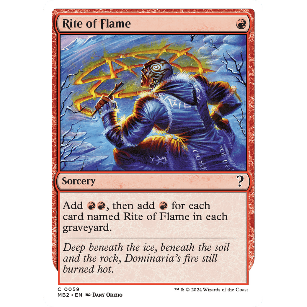 Rite of Flame (White Border) (MB2-059) - Mystery Booster 2