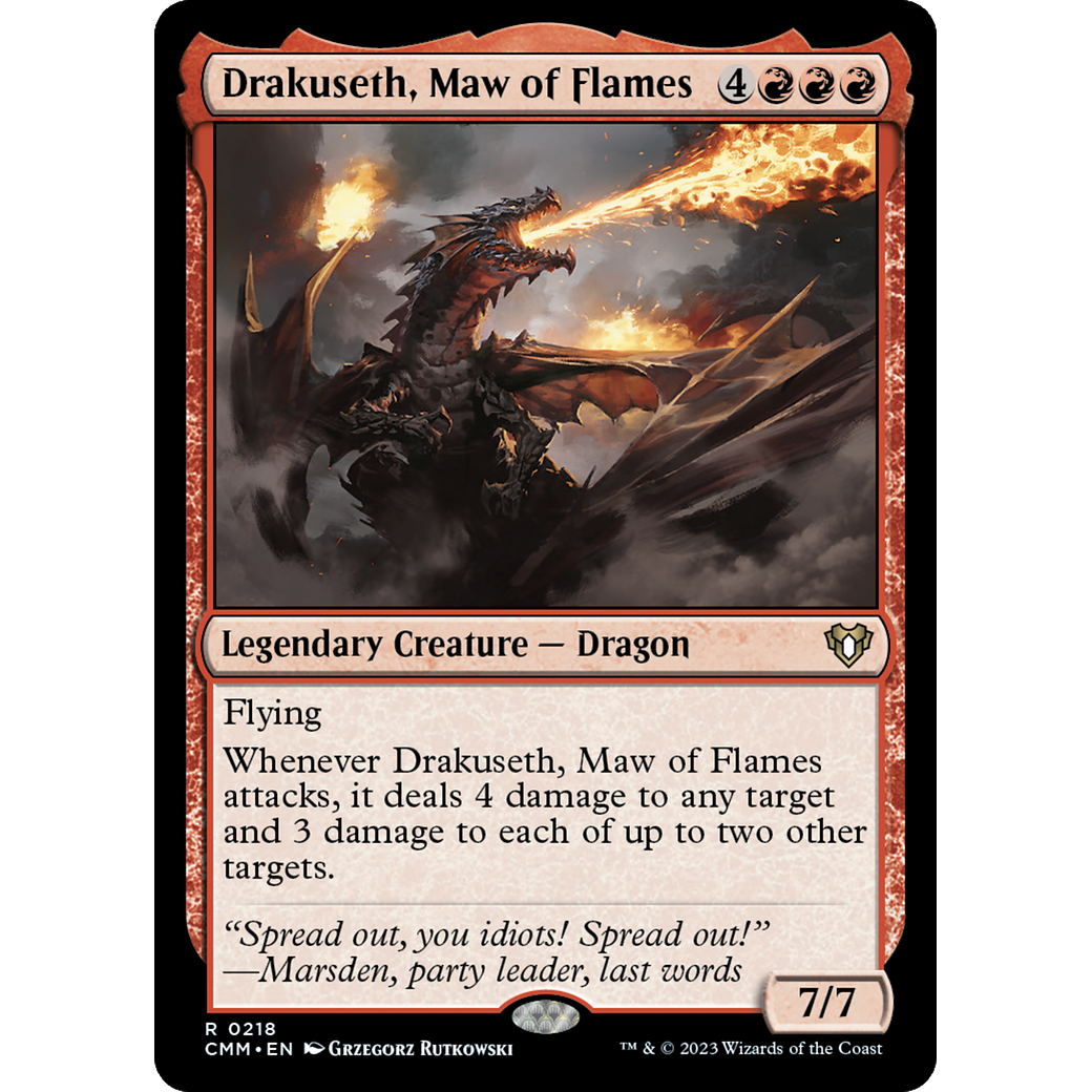 Drakuseth, Maw of Flames (CMM-218) - Commander Masters Foil