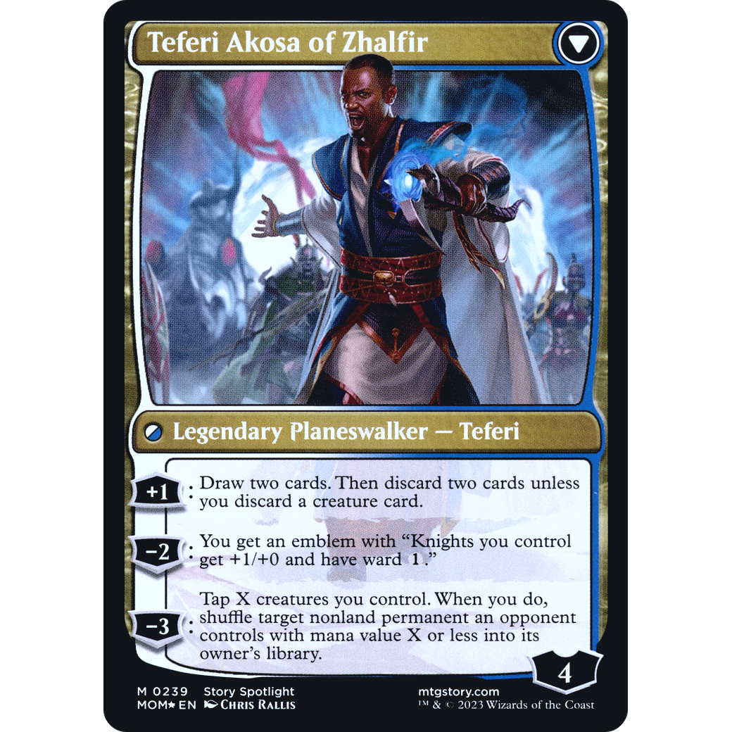 Invasion of New Phyrexia // Teferi Akosa of Zhalfir (PRE-239S) - March of the Machine Promos Foil