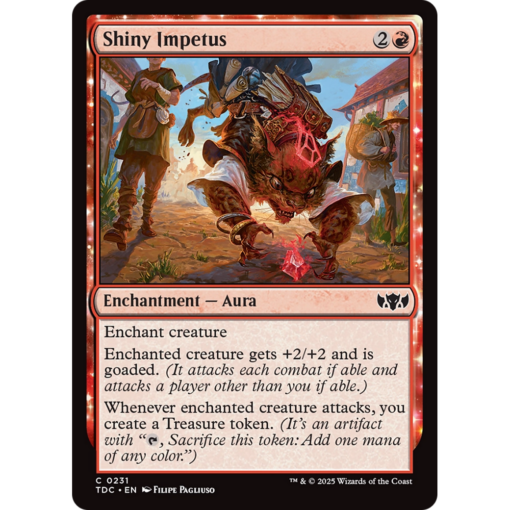 Shiny Impetus (TDC-231) - Commander: Tarkir: Dragonstorm: (enchantment)