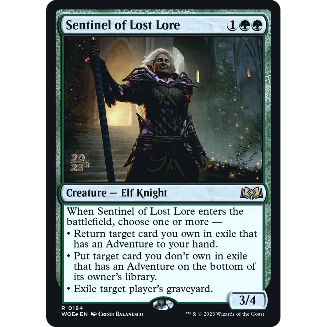 Sentinel of Lost Lore (PRE-184S) - Wilds of Eldraine Promos Foil