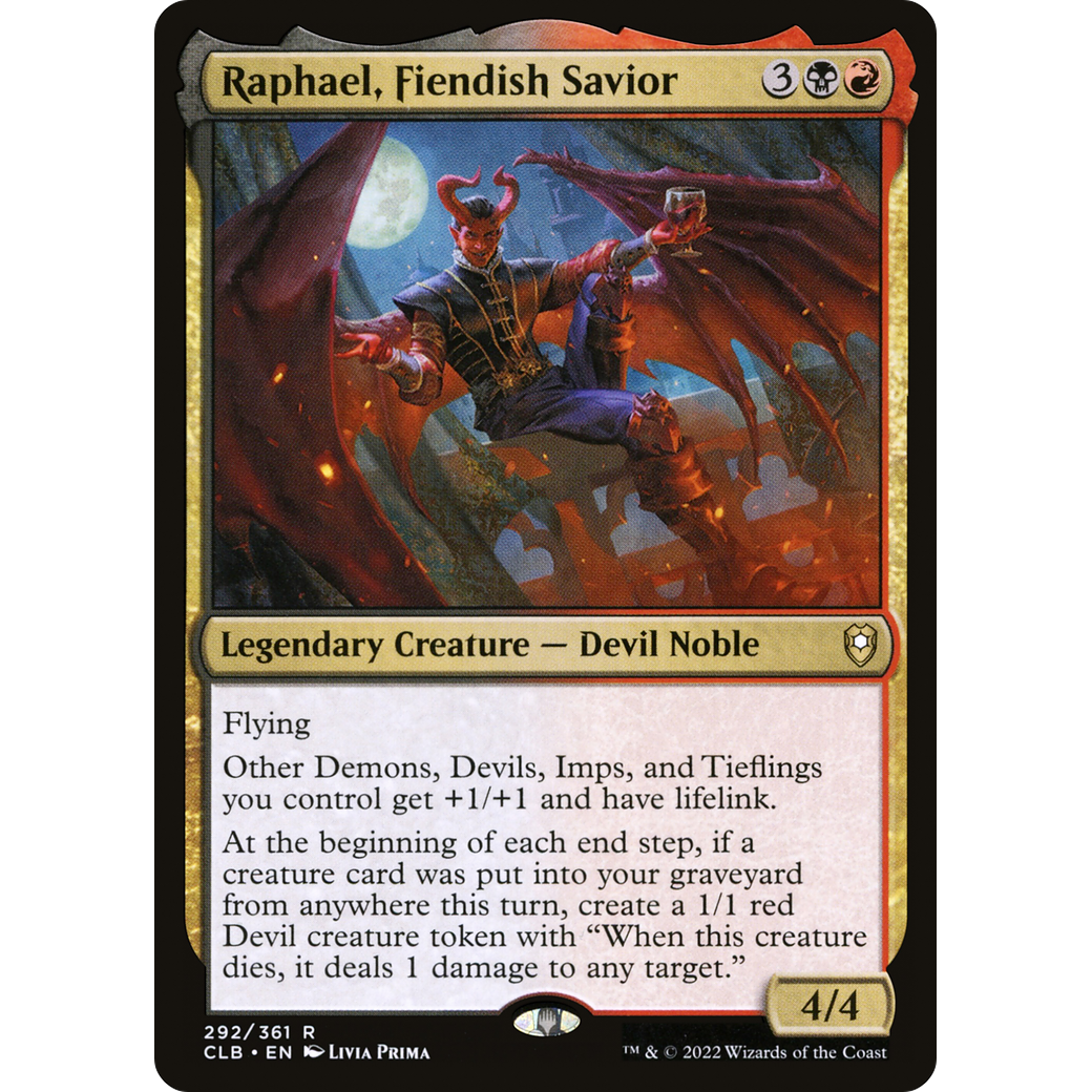 Raphael, Fiendish Savior (CLB-292) - Commander Legends: Battle for Baldur's Gate Foil