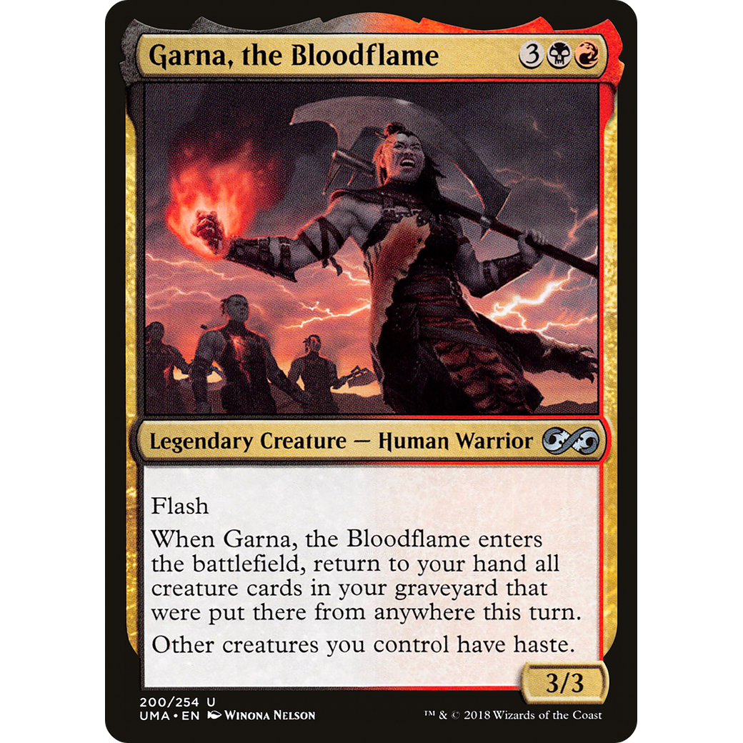 Garna, the Bloodflame (UMA-200) - Ultimate Masters Foil