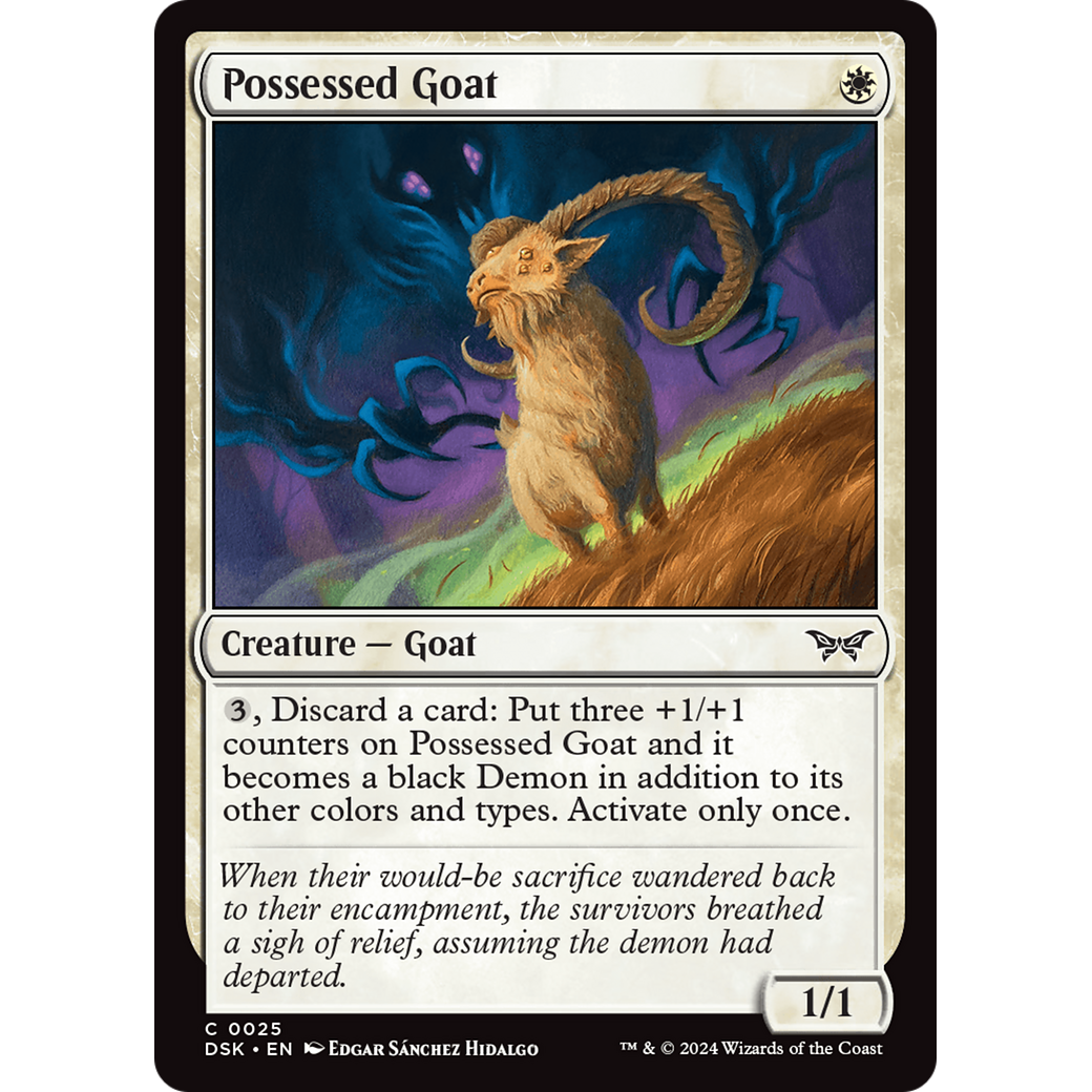 Possessed Goat (DSK-025) - Duskmourn: House of Horror