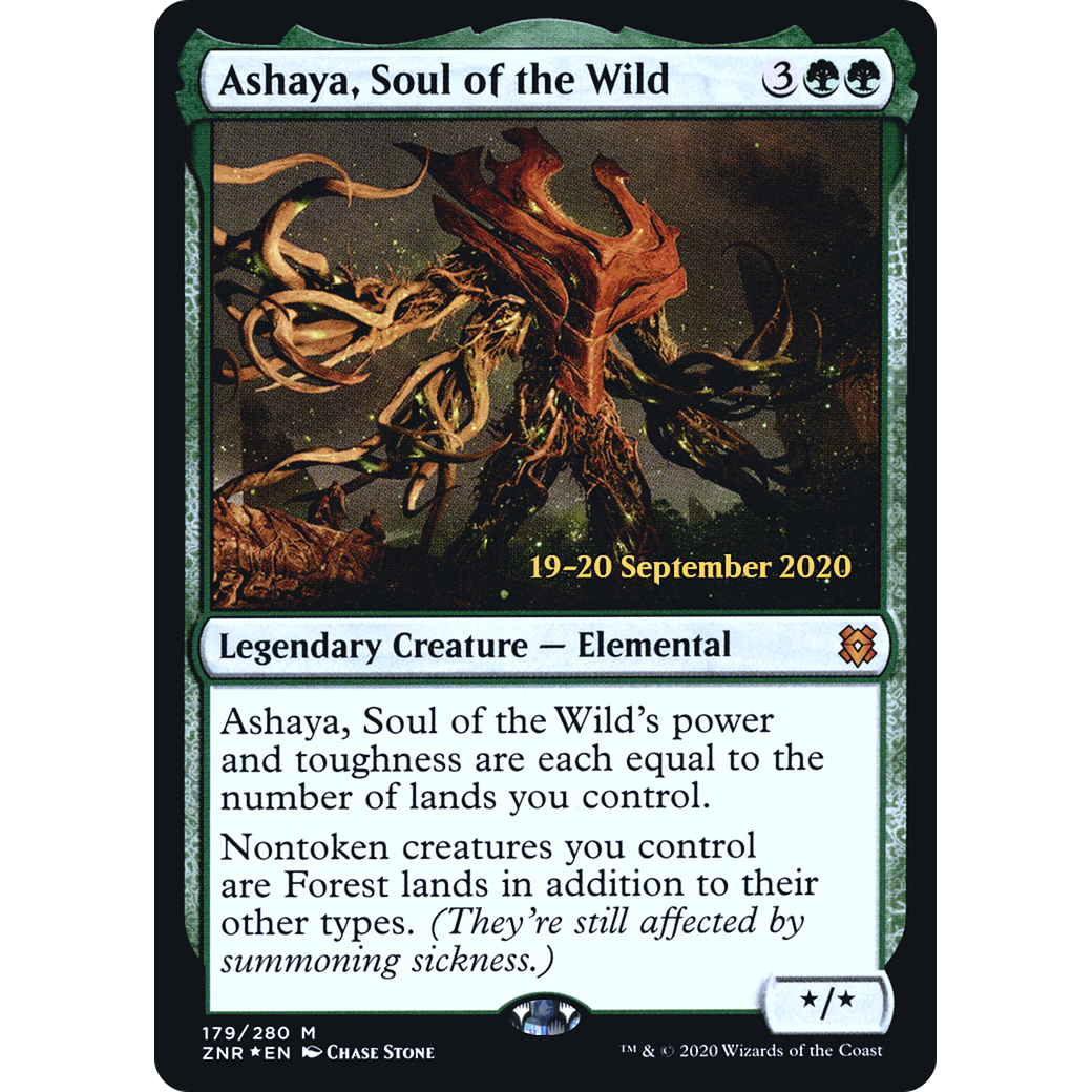 Ashaya, Soul of the Wild (PRE-179) - Zendikar Rising Promos Foil