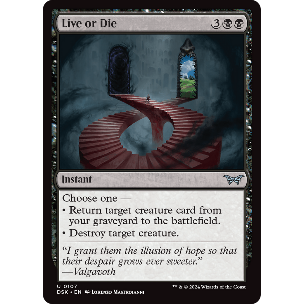Live or Die (DSK-107) - Duskmourn: House of Horror Foil
