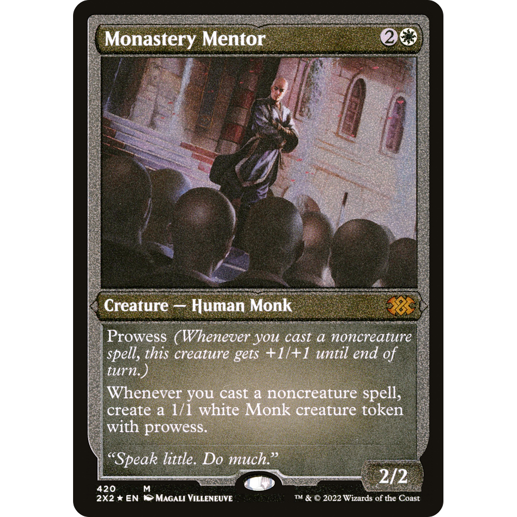 Monastery Mentor (Foil Etched) (2X2-420) - Double Masters 2022 Foil