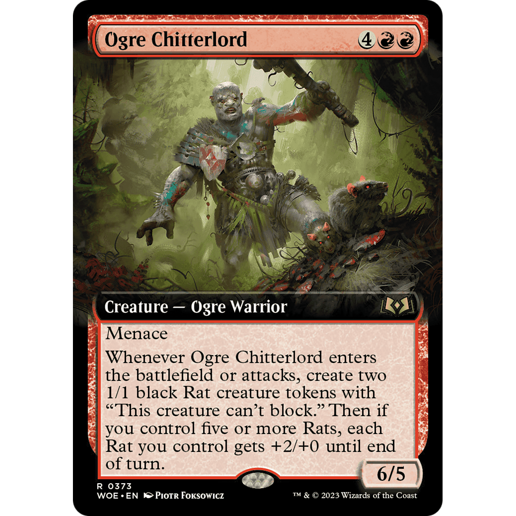 Ogre Chitterlord (WOE-373) - Wilds of Eldraine: (Extended Art)
