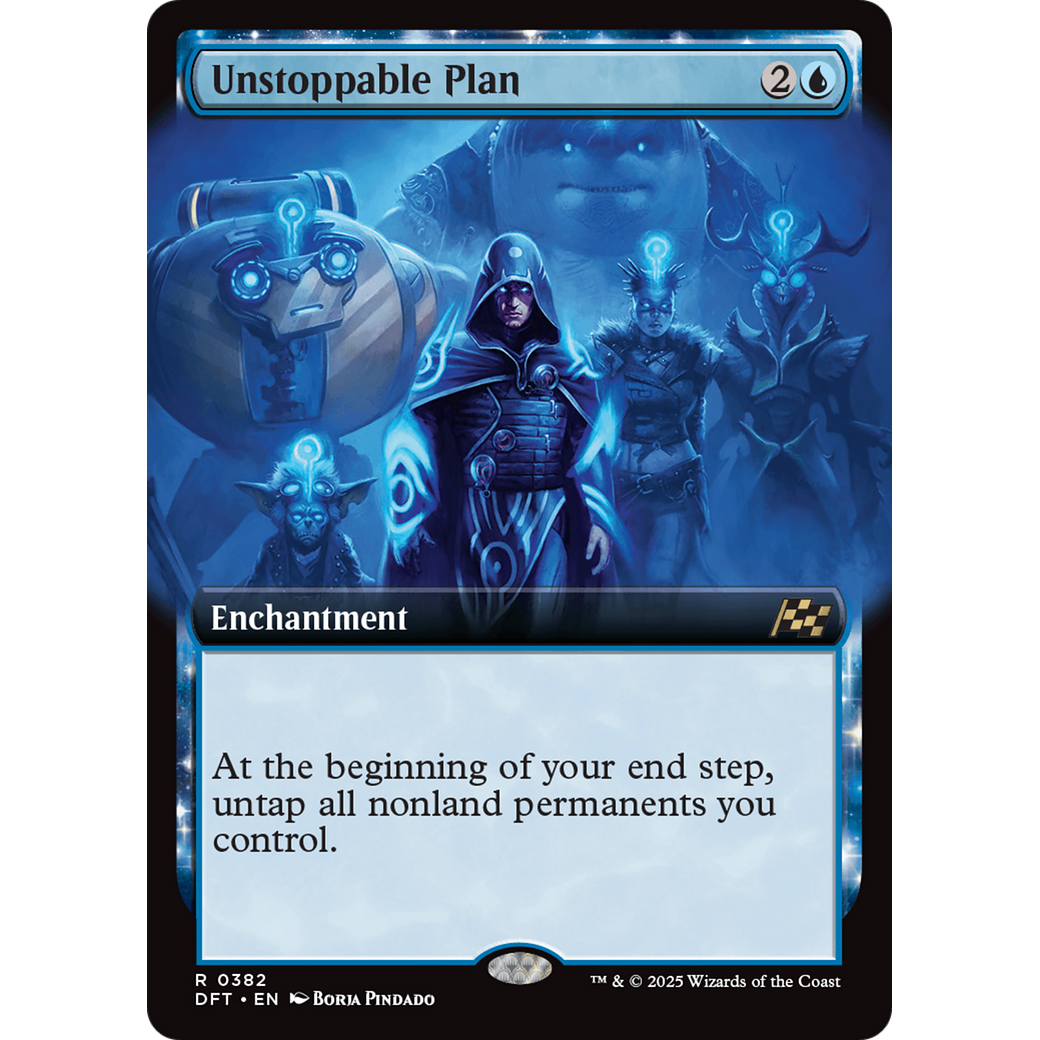 Unstoppable Plan (DFT-382) - Aetherdrift: (enchantment, Extended Art) Foil