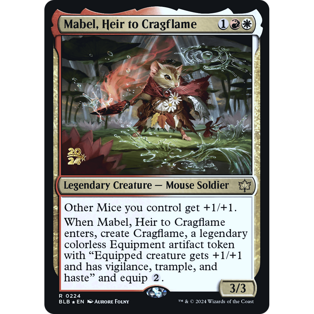 Mabel, Heir to Cragflame (PRE-224S) - Bloomburrow Promos Foil
