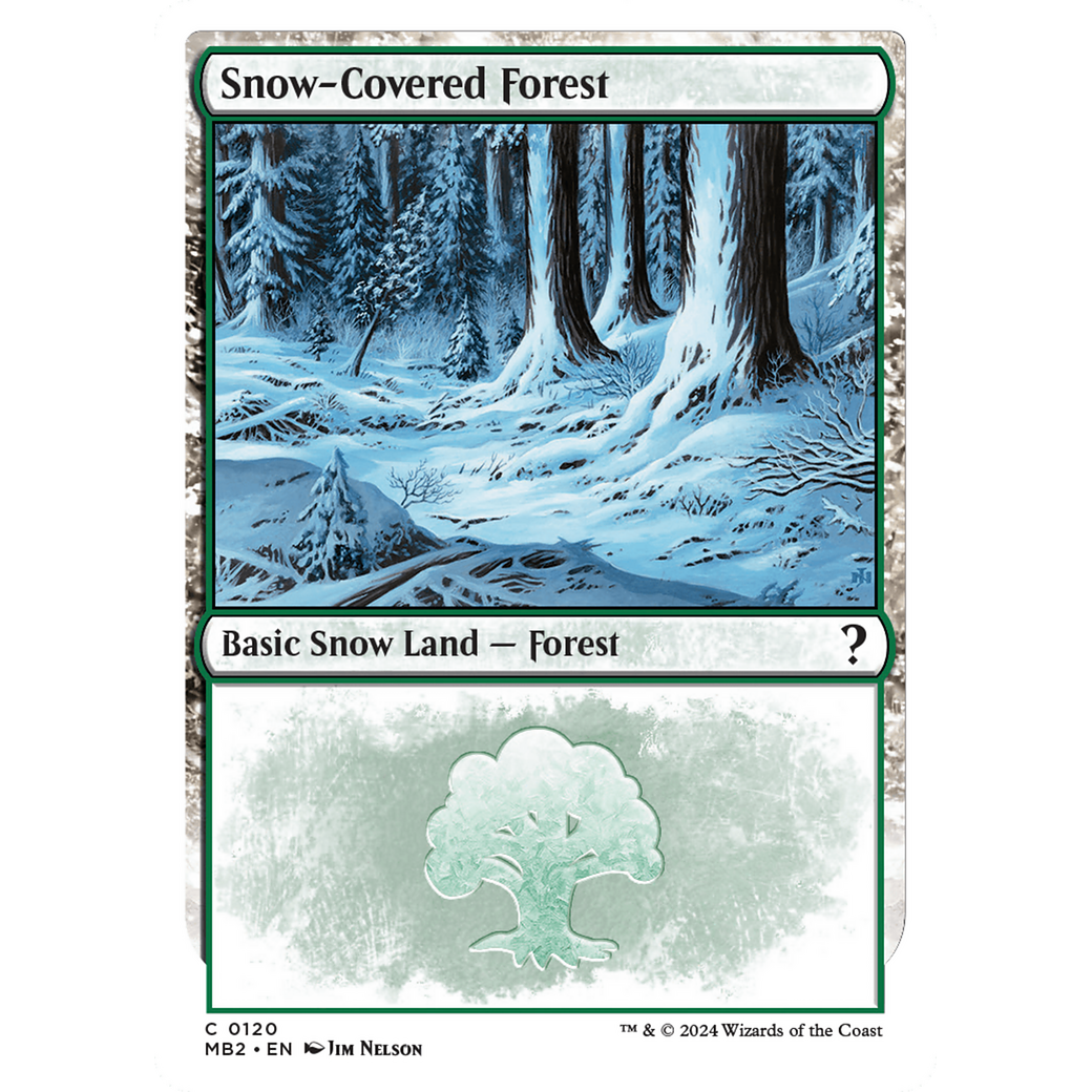 Snow-Covered Forest (White Border) (MB2-120) - Mystery Booster 2: (snow)