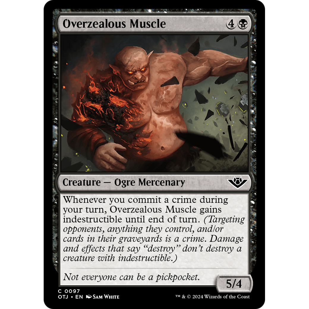 Overzealous Muscle (OTJ-097) - Outlaws of Thunder Junction