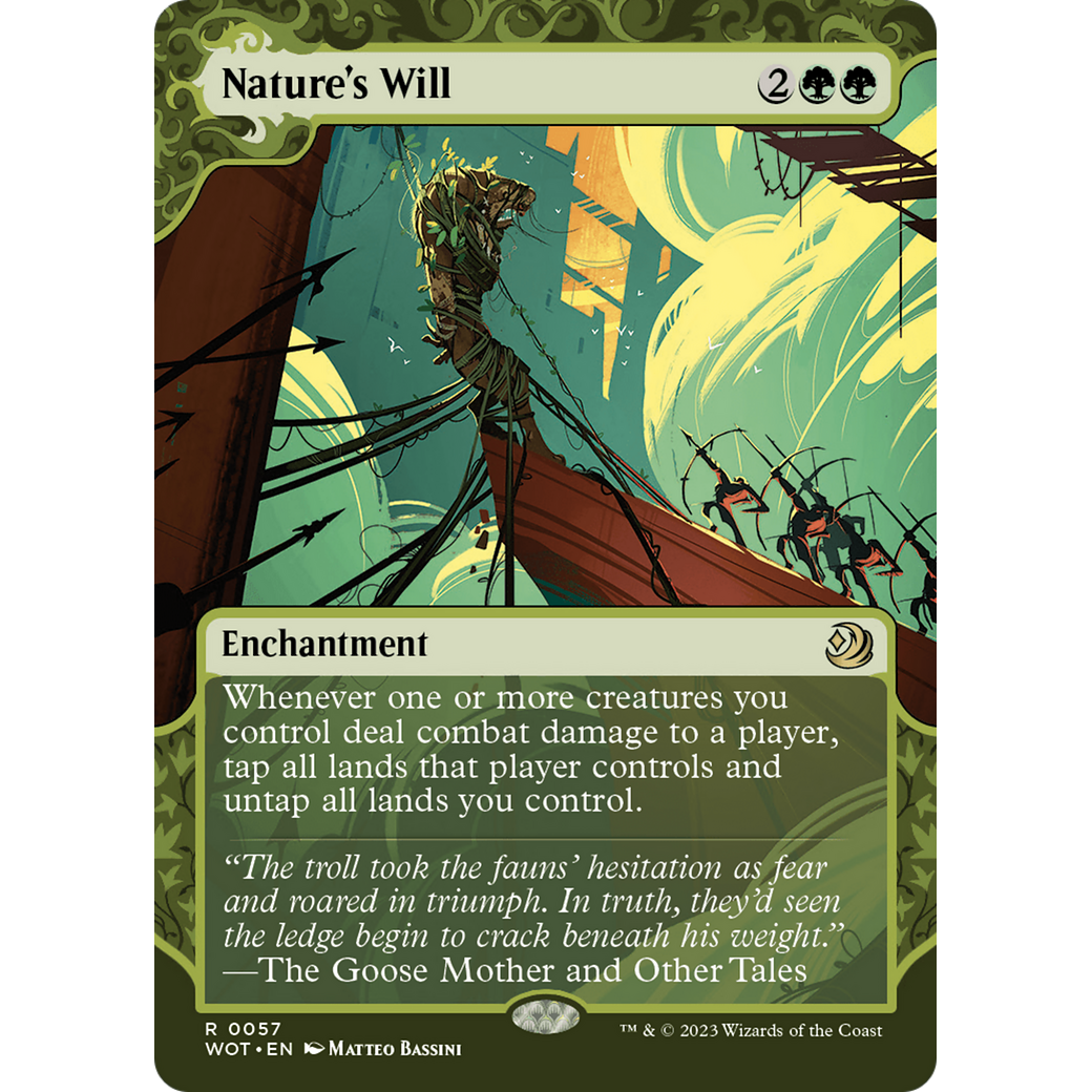 Nature's Will (WOT-057) - Wilds of Eldraine: Enchanting Tales: (Showcase) (Borderless) Foil