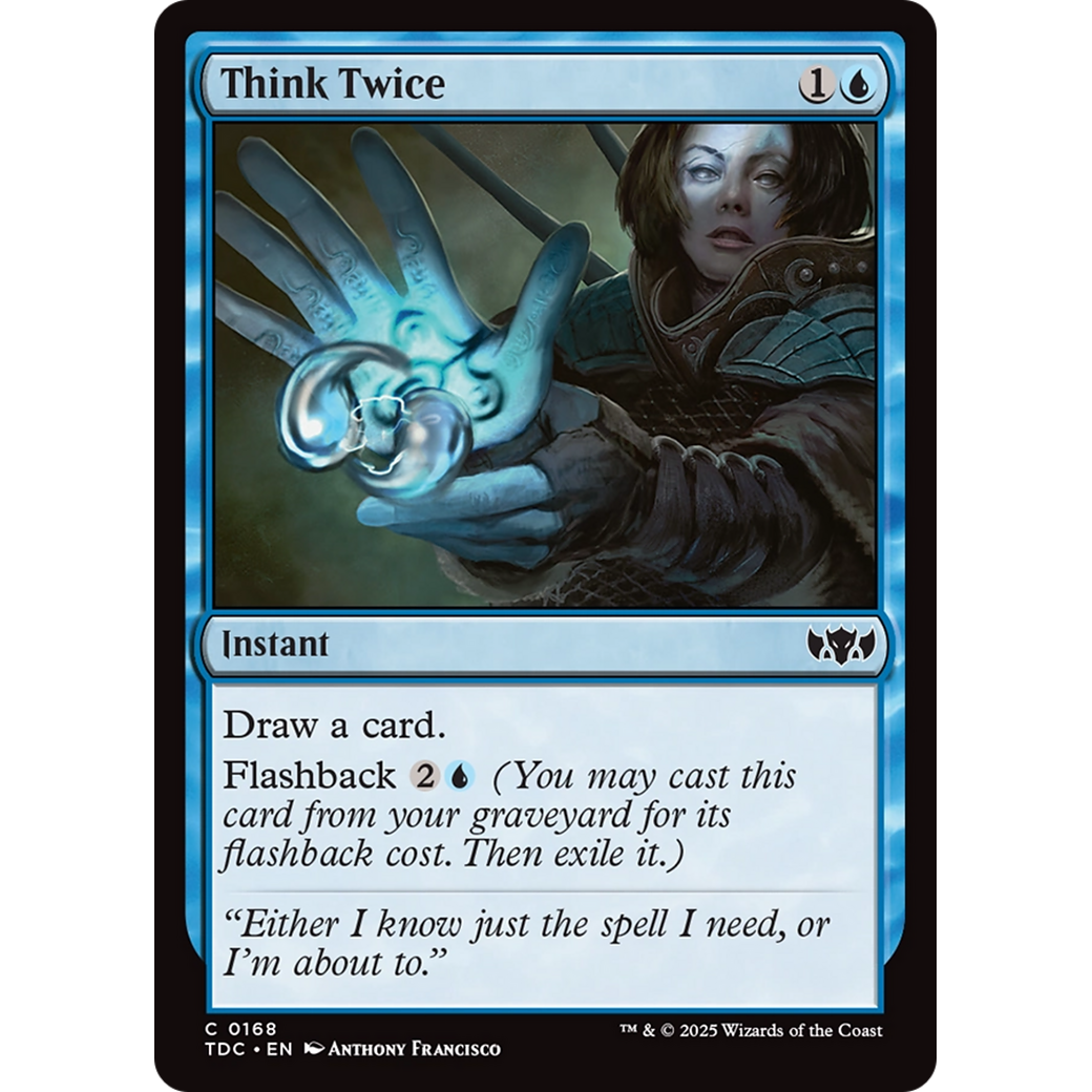 Think Twice (TDC-168) - Commander: Tarkir: Dragonstorm