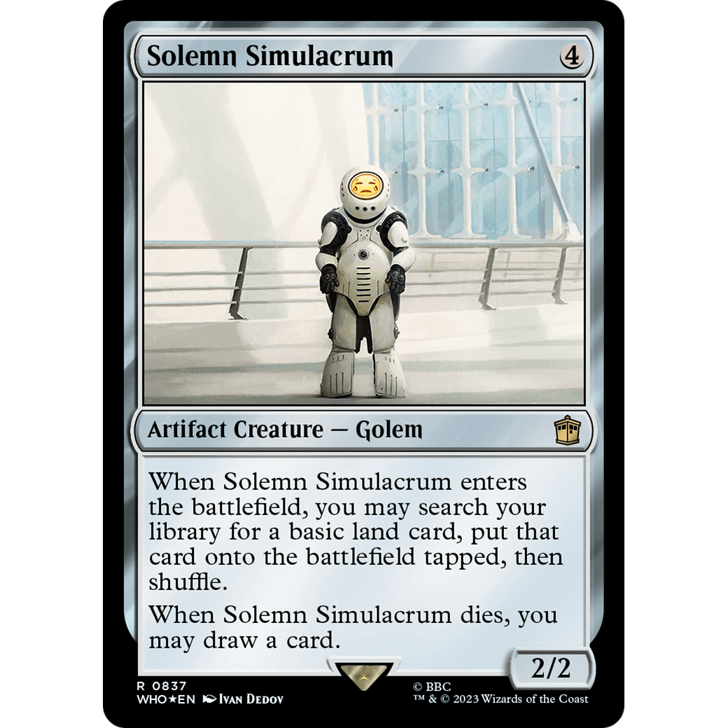 Solemn Simulacrum (Surge Foil) (WHO-837) - Doctor Who Foil