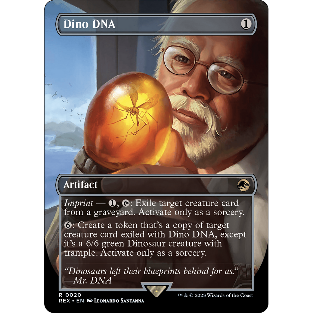 Dino DNA (Borderless) (REX-020) - Jurassic World Collection (Borderless) Foil