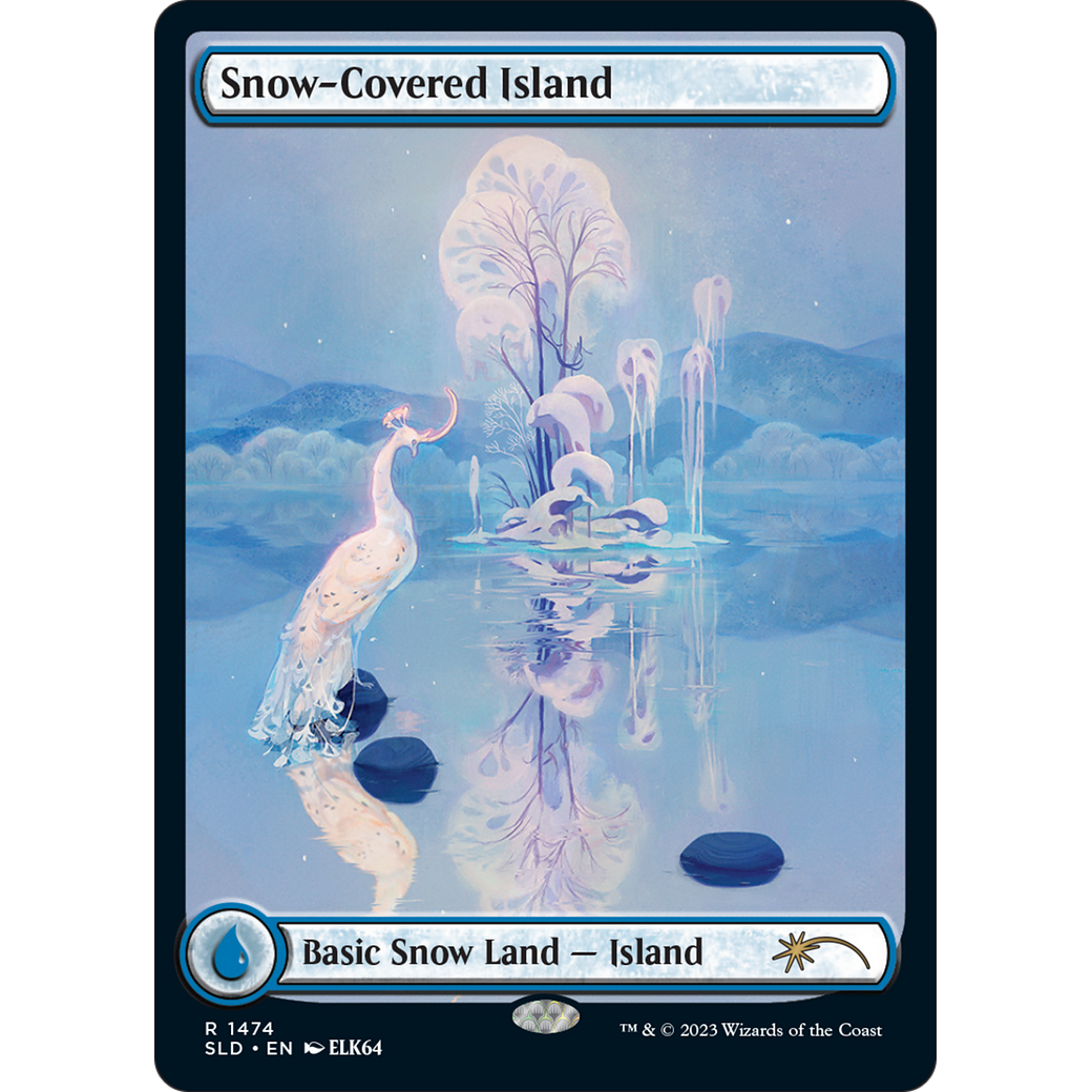 Snow-Covered Island (1474) (SLD-1474) - Secret Lair Drop: (Full Art)
