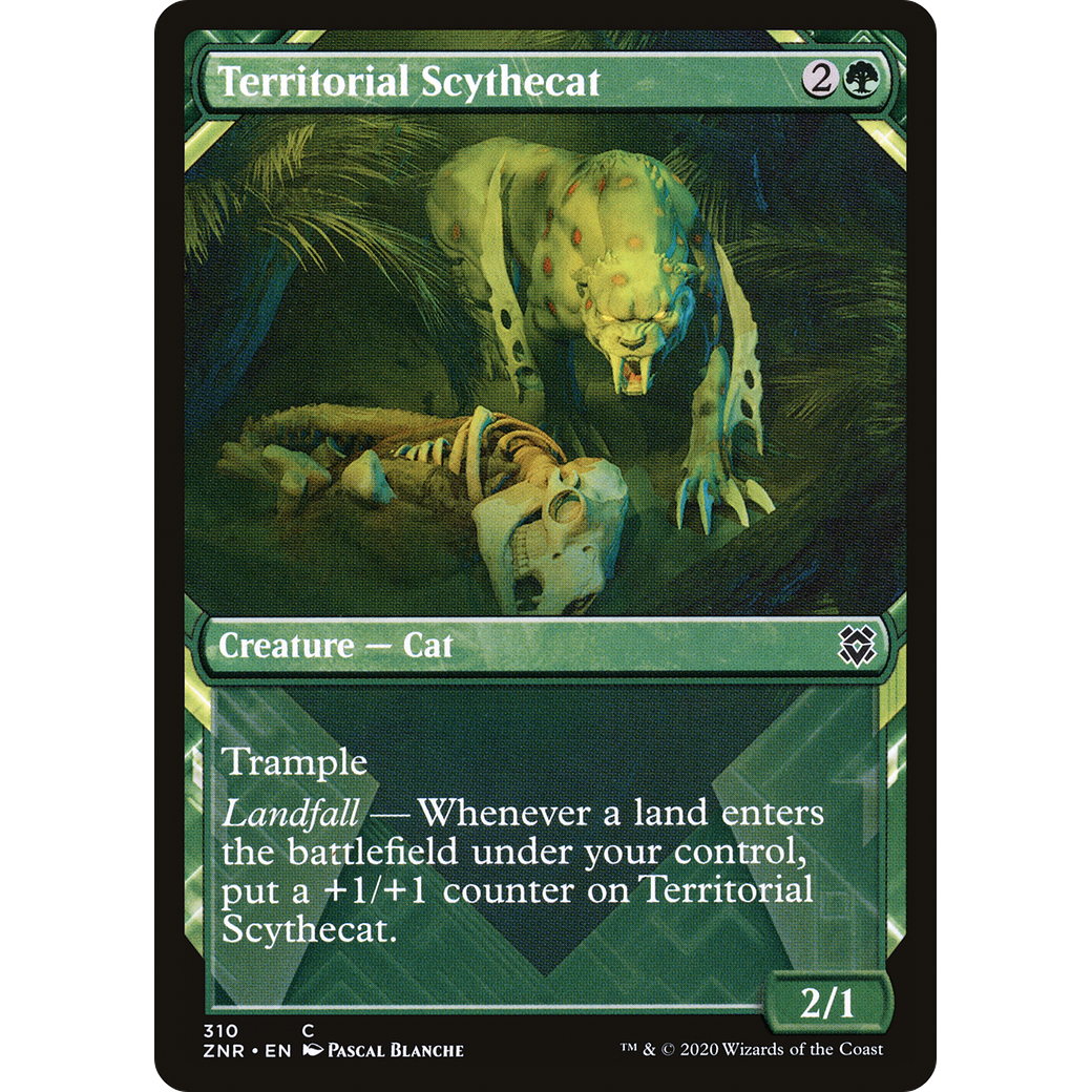 Territorial Scythecat (Showcase) (ZNR-310) - Zendikar Rising: (Showcase) Foil