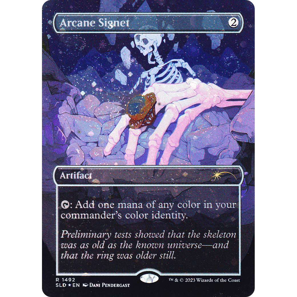 Arcane Signet (1492) (Galaxy Foil) (SLD-1492) - Secret Lair Drop (Borderless) Foil