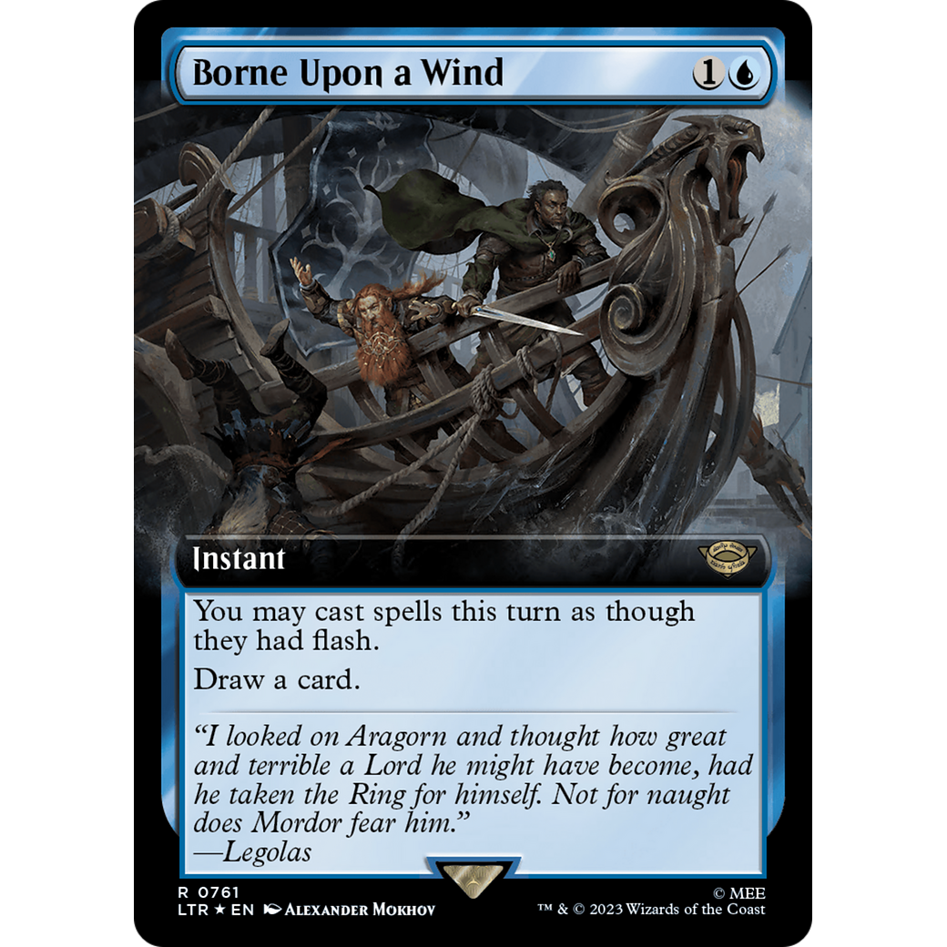 Borne Upon a Wind (LTR-761) - The Lord of the Rings: Tales of Middle-earth: (Extended Art) Foil