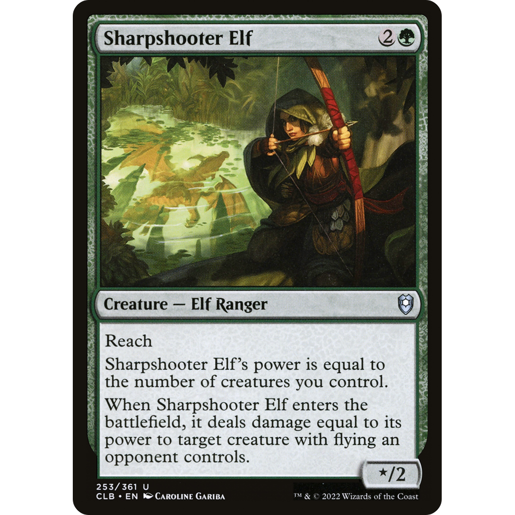 Sharpshooter Elf (CLB-253) - Commander Legends: Battle for Baldur's Gate Foil