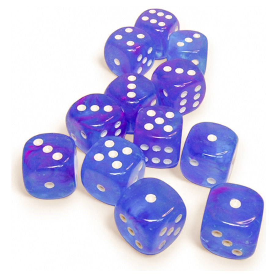 Chessex Nebula Luminary Aura/White Six-Sided 16mm Dice