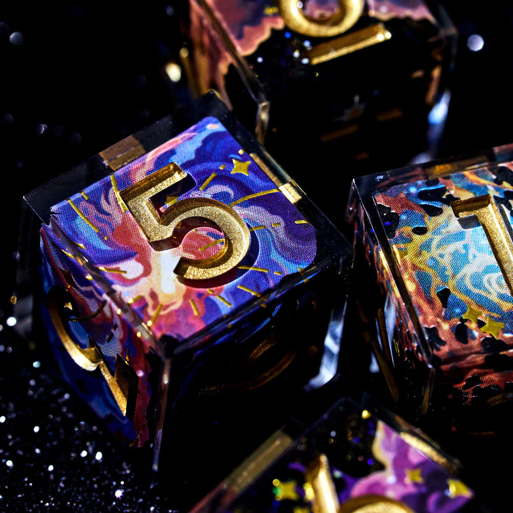 Cosmic Storm 4-Piece D6 Iconic Dice Set
