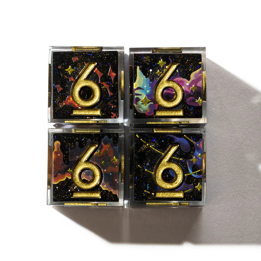 Cosmic Storm 4-Piece D6 Iconic Dice Set
