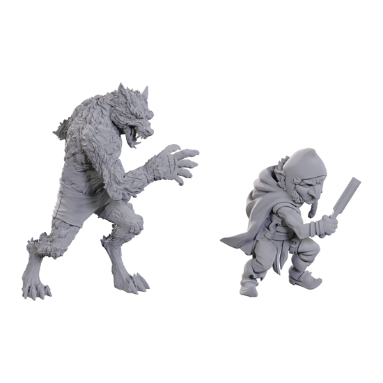 Critical Role: Chetney Pock O'Pea & Werewolf Unpainted Miniatures