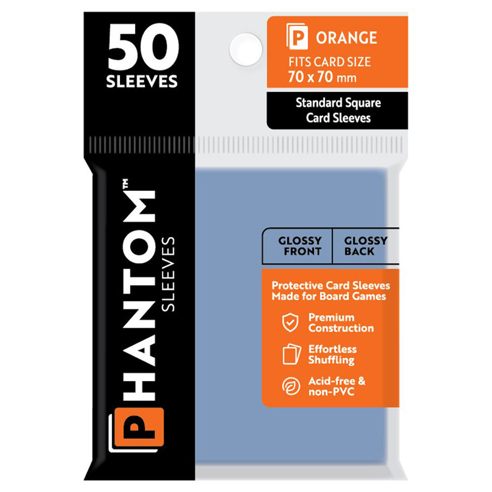 Phantom Sleeves: Orange Glossy/Glossy 50ct 70mmx70mm