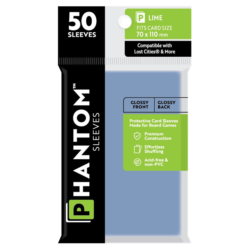 Phantom Sleeves: Lime Size (70mm x 110mm)