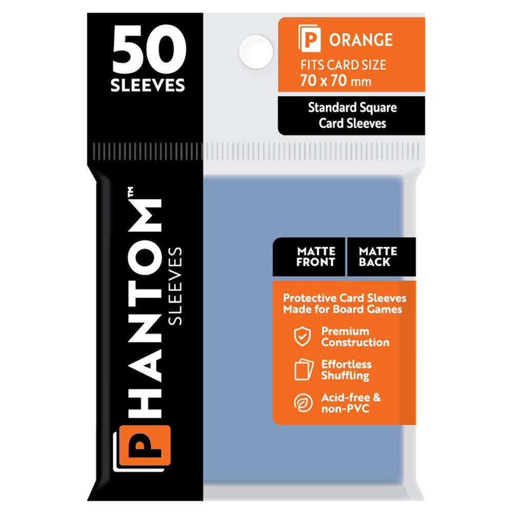 Phantom Sleeves: Orange Matte/Matte 50ct 70mmx70mm