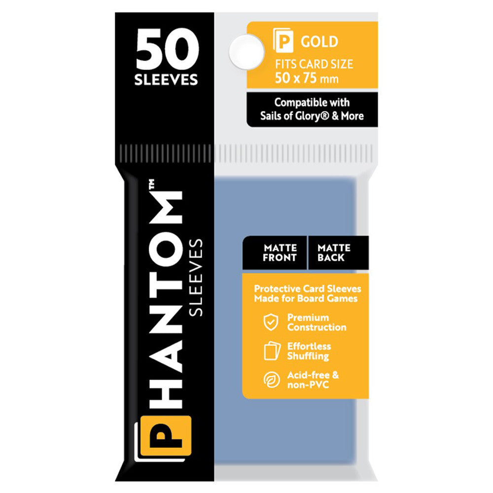 Phantom Sleeves: Gold Matte/Matte 50ct 50mmX75mm