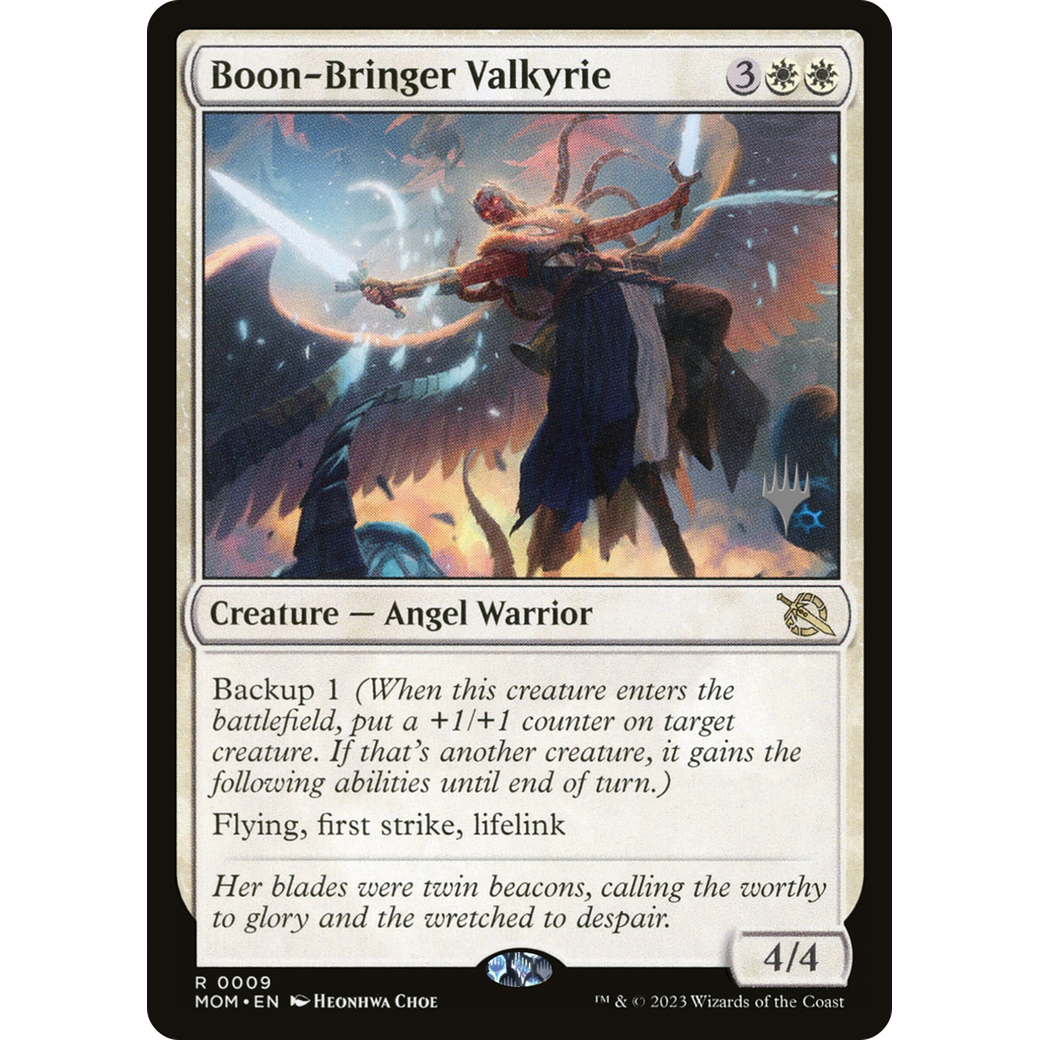 Boon-Bringer Valkyrie (PPMOM-09P) - March of the Machine Promos Foil