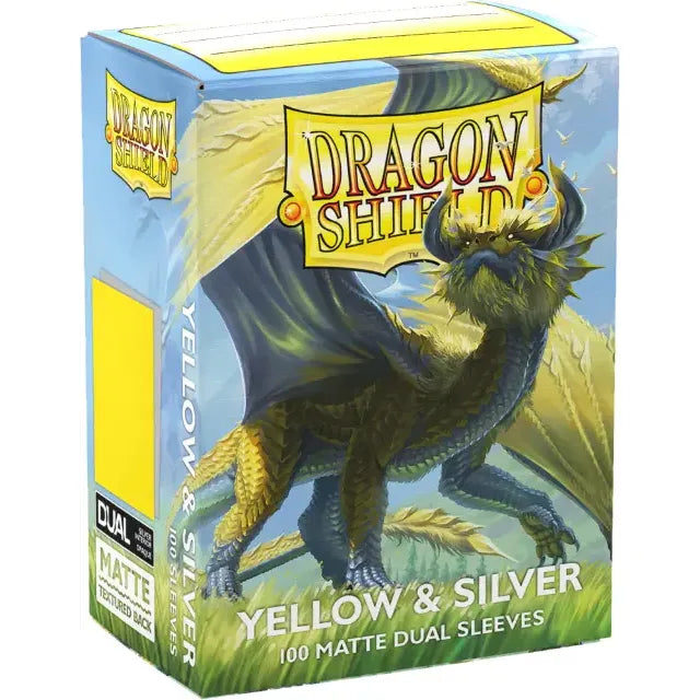 Dragon Shield: Yellow & Silver 100ct Dual Matte Sleeves