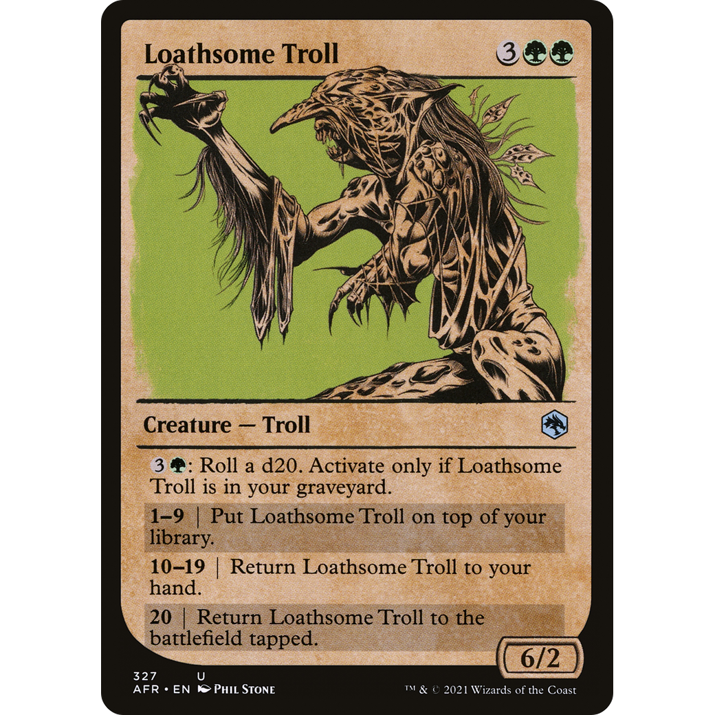 Loathsome Troll (AFR-327) - Adventures in the Forgotten Realms: (Showcase) Foil