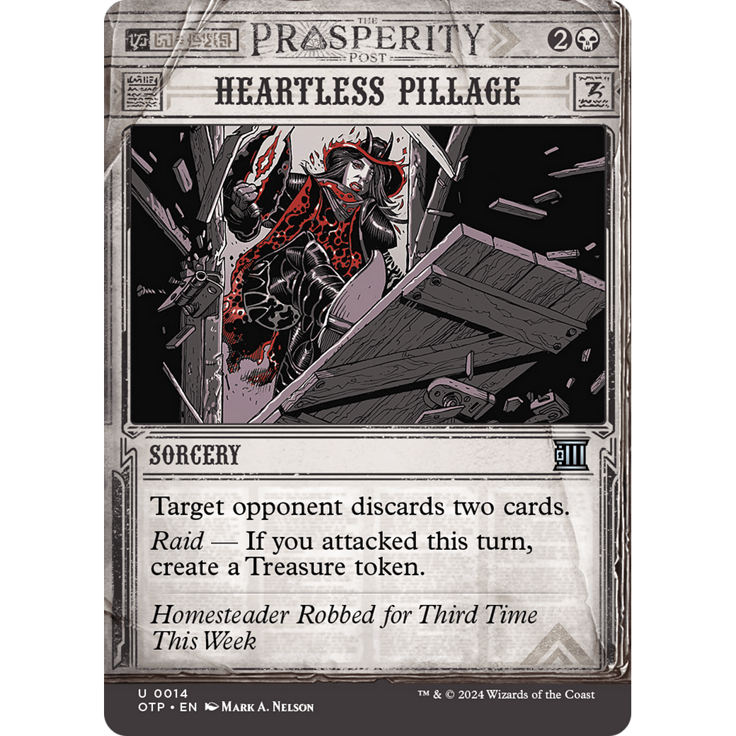Heartless Pillage (OTP-014) - Breaking News: (Showcase) (Borderless) Foil