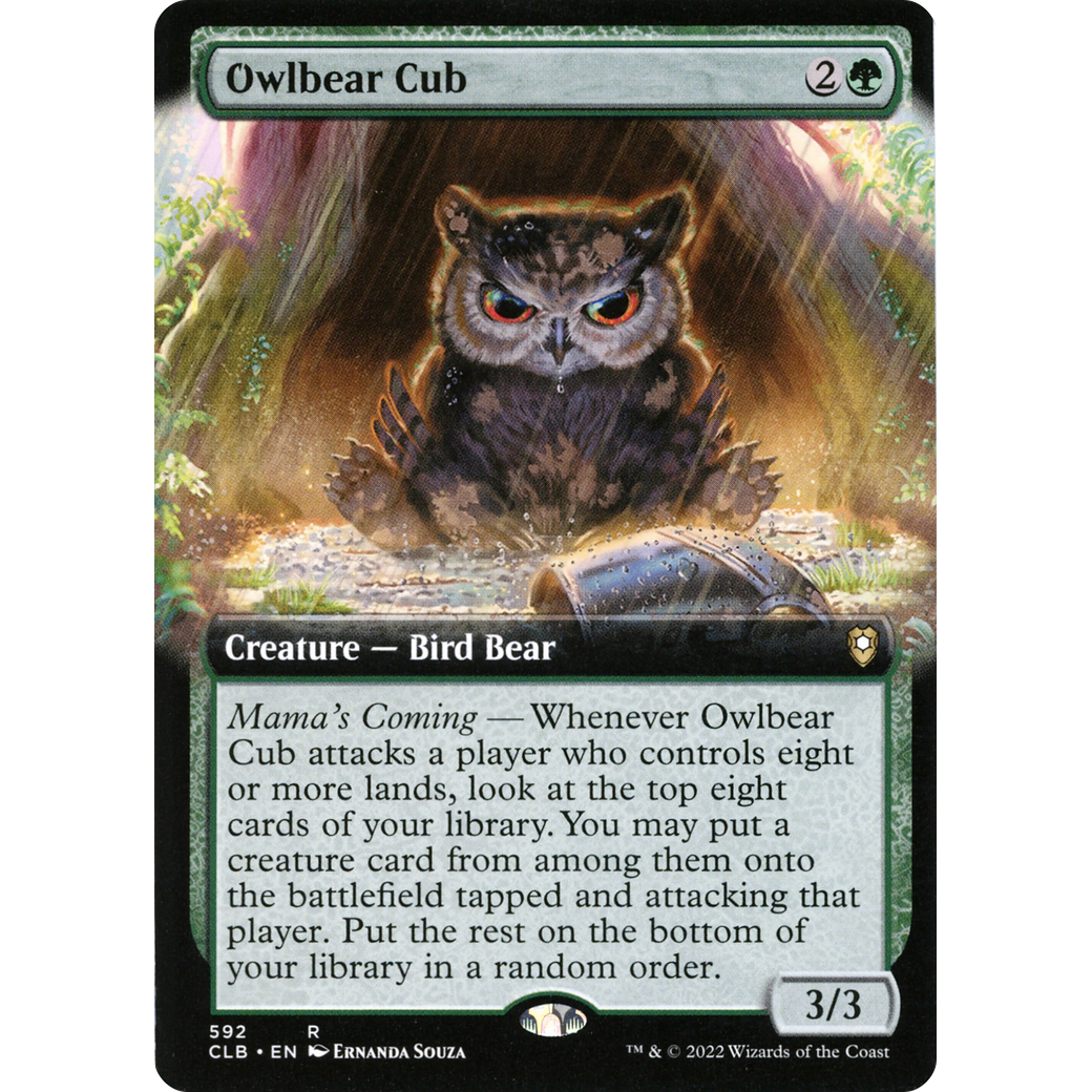 Owlbear Cub (CLB-592) - Commander Legends: Battle for Baldur's Gate: (Extended Art) Foil