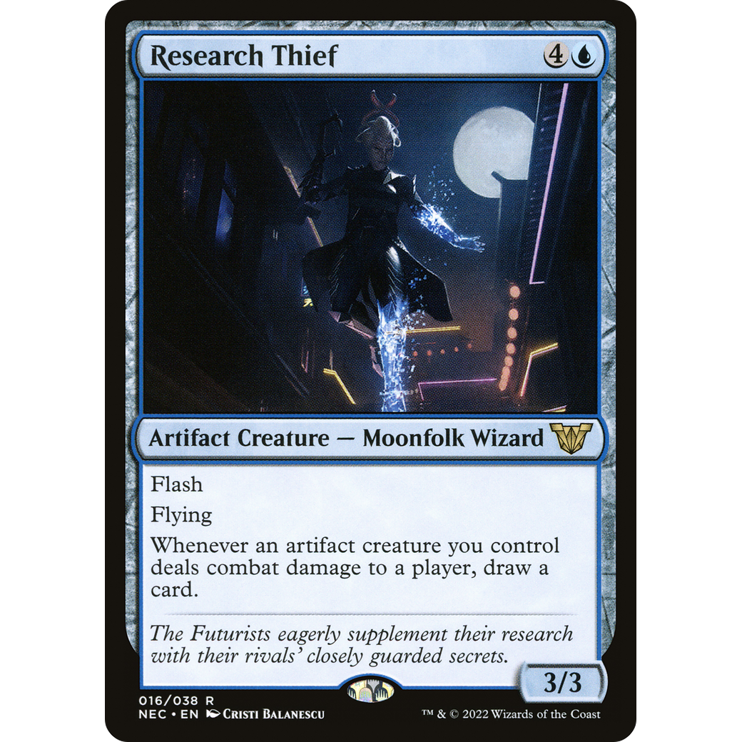 Research Thief (NEC-016) - Neon Dynasty Commander
