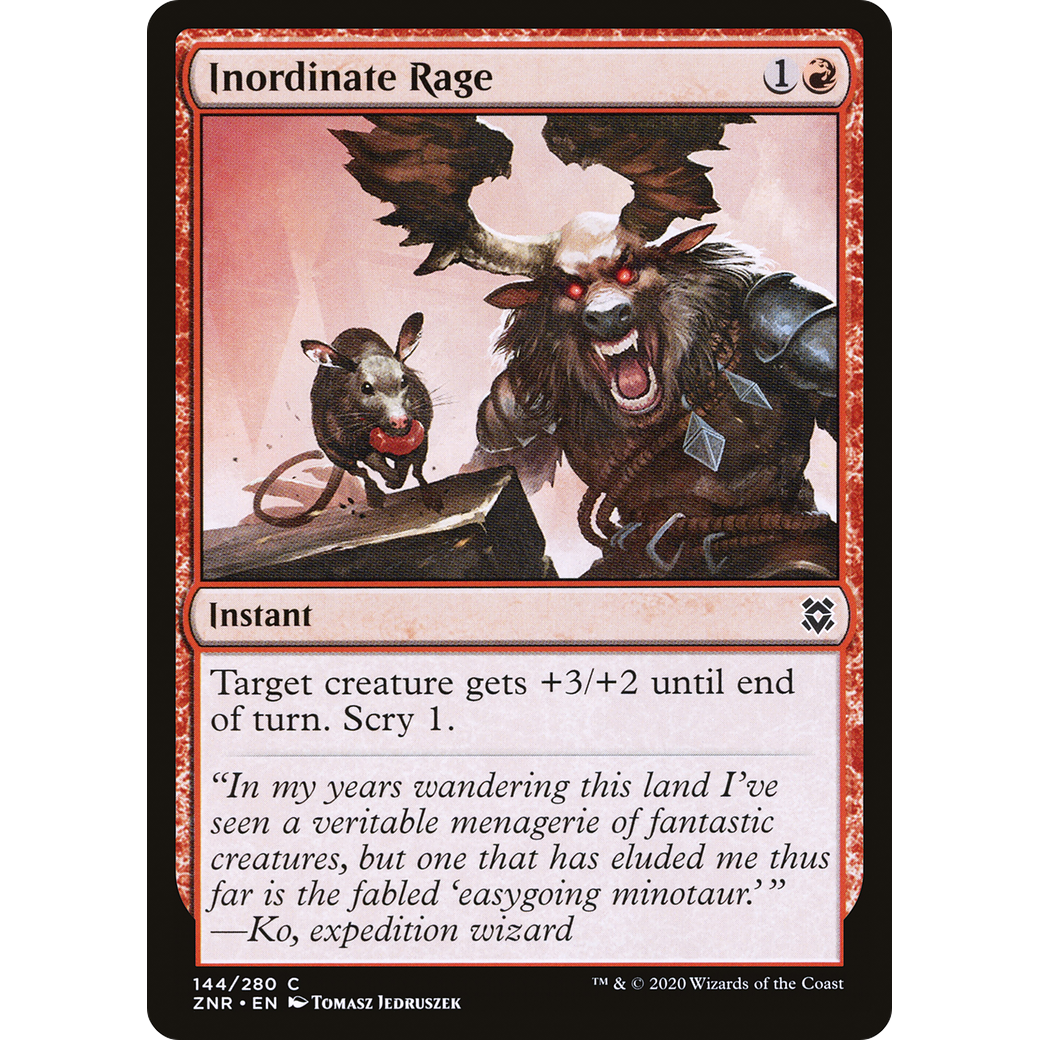 Inordinate Rage (ZNR-144) - Zendikar Rising Foil