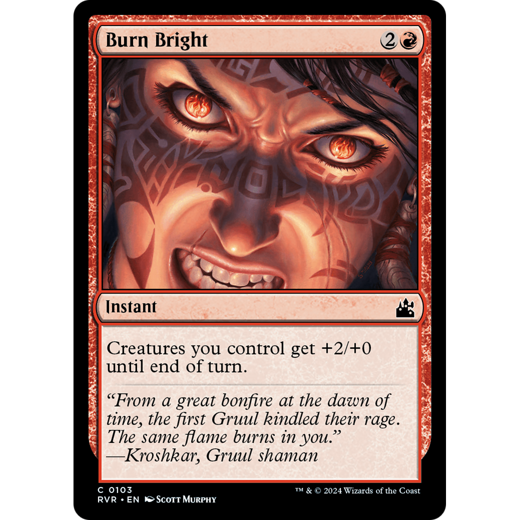 Burn Bright (RVR-103) - Ravnica Remastered Foil