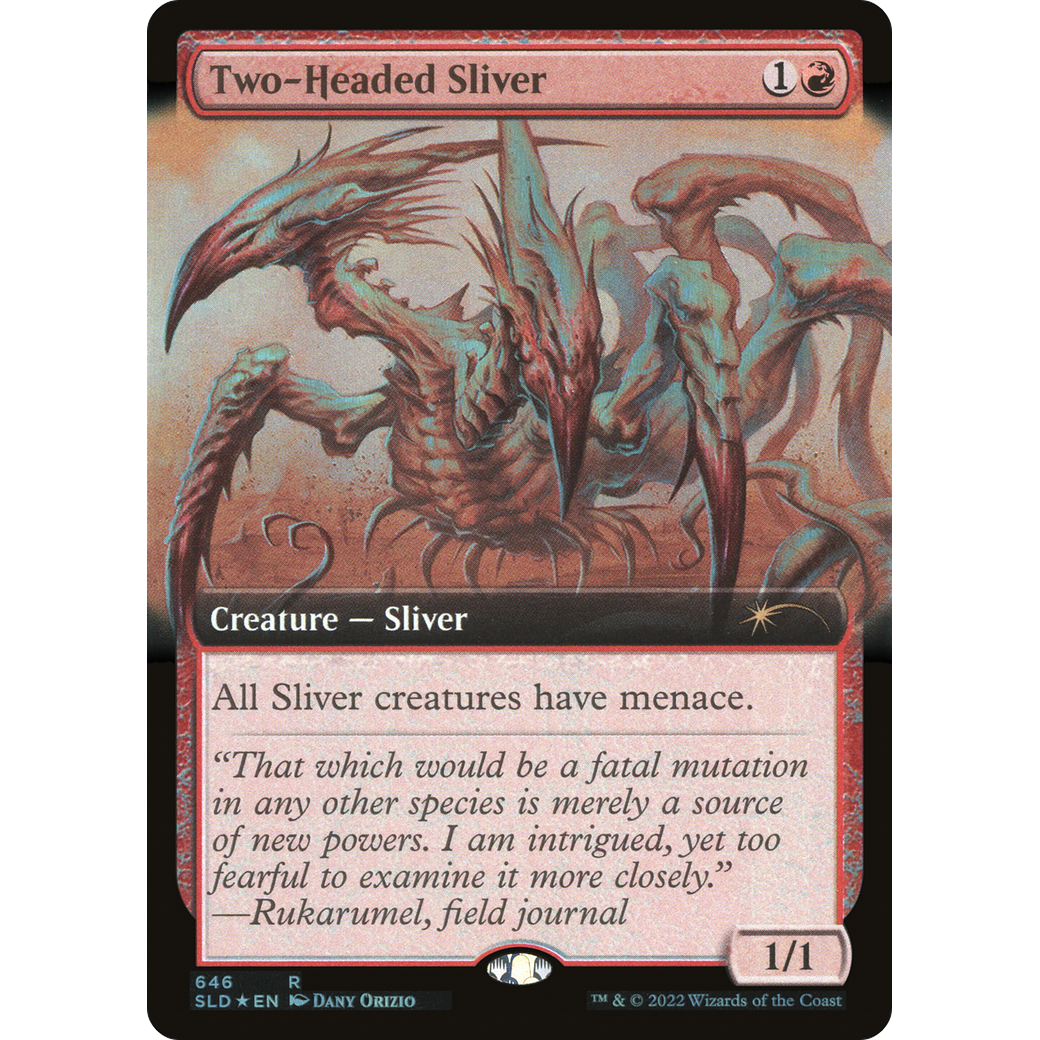 Two-Headed Sliver (Extended Art) (SLD-646) - Secret Lair Drop: (Extended Art) Foil