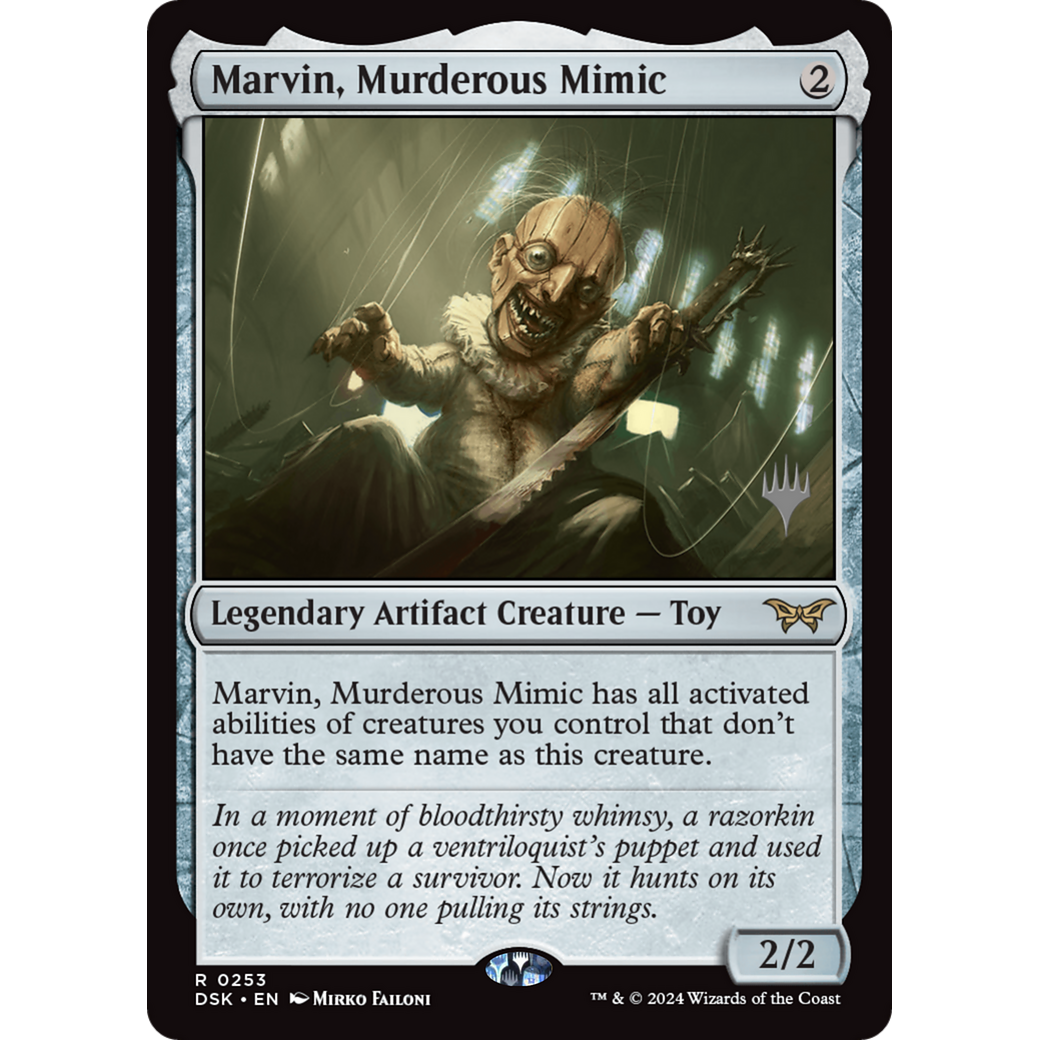 Marvin, Murderous Mimic (PPDSK-253P) - Duskmourn: House of Horror Promos Foil