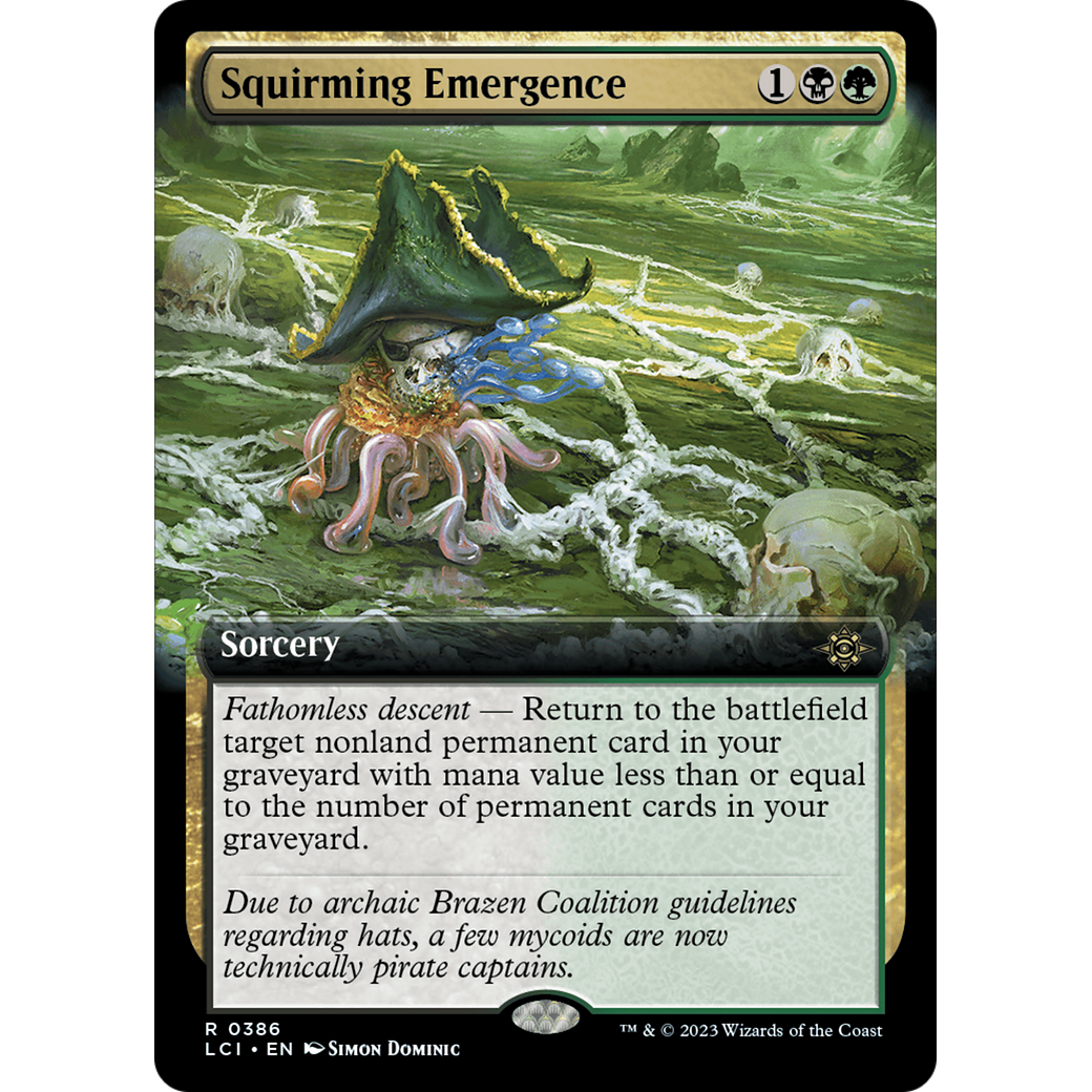 Squirming Emergence (LCI-386) - The Lost Caverns of Ixalan: (Extended Art) Foil