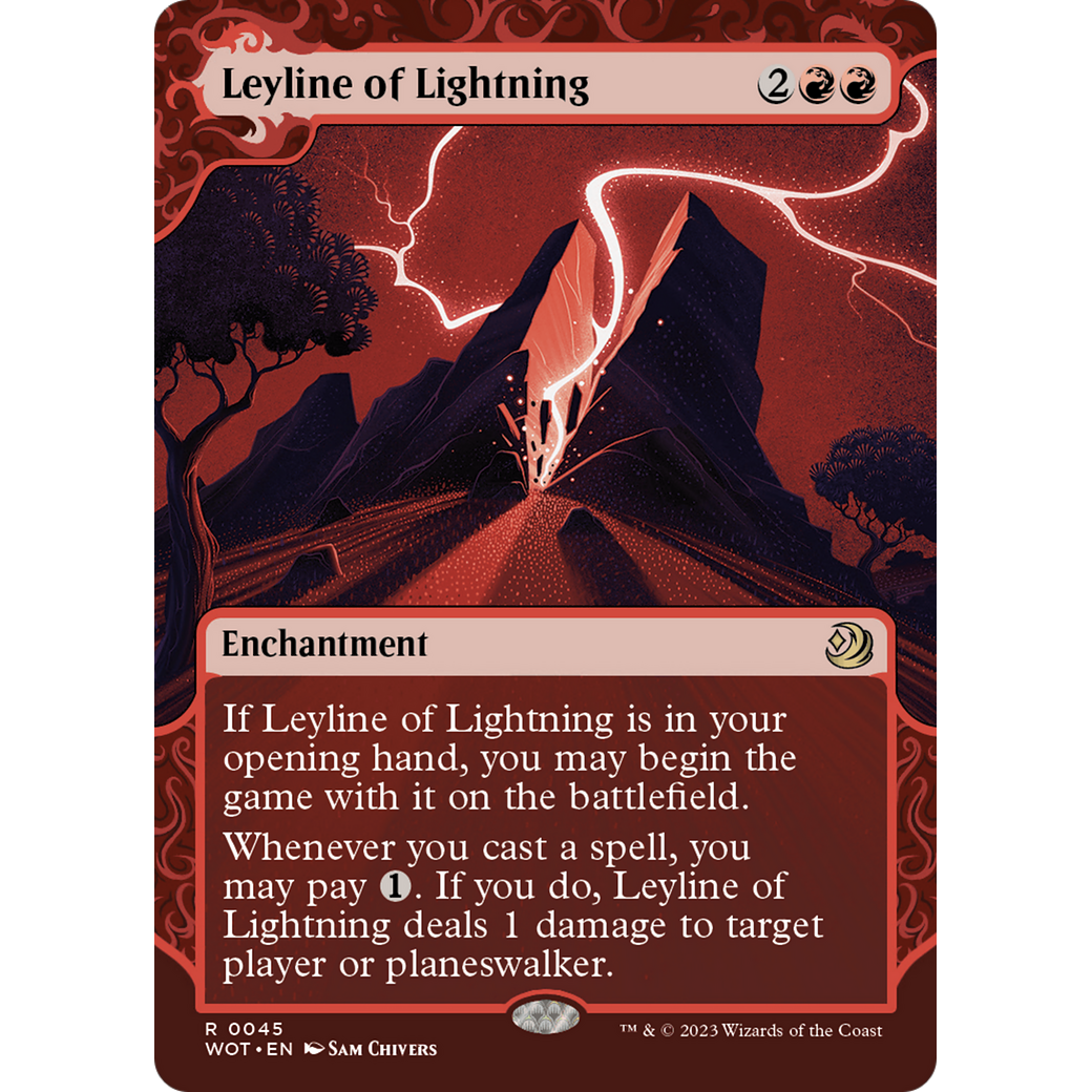 Leyline of Lightning (WOT-045) - Wilds of Eldraine: Enchanting Tales: (Showcase) (Borderless)