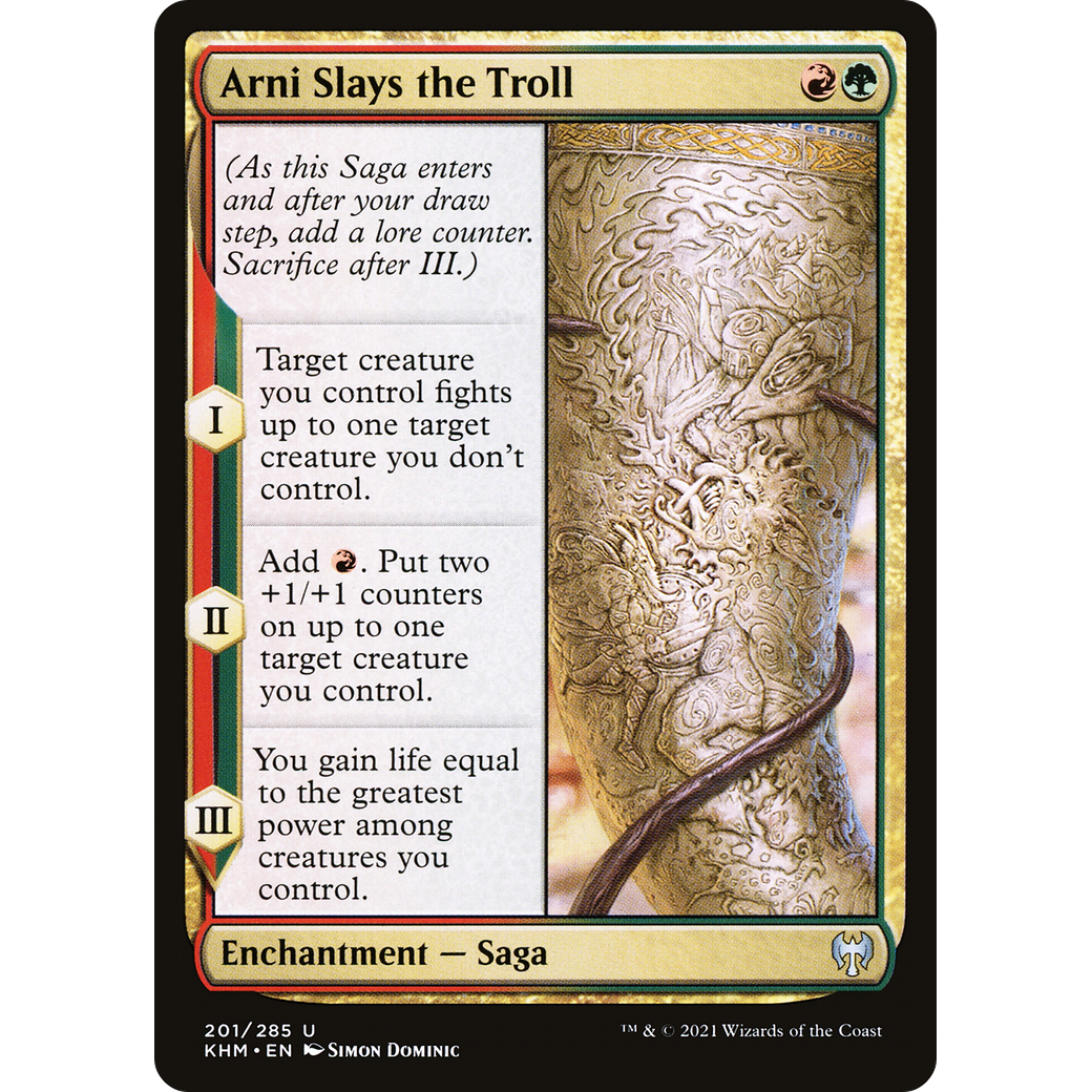 Arni Slays the Troll (KHM-201) - Kaldheim Foil
