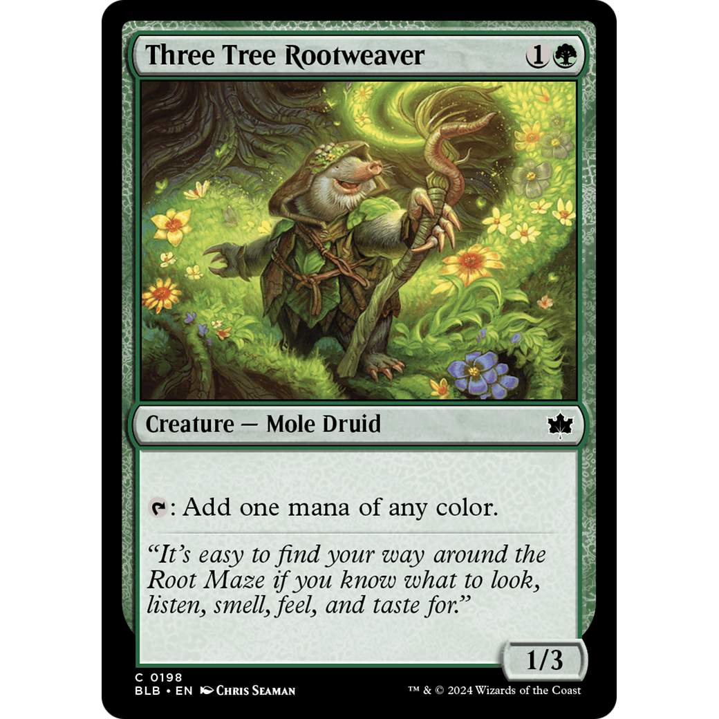 Three Tree Rootweaver (BLB-198) - Bloomburrow Foil