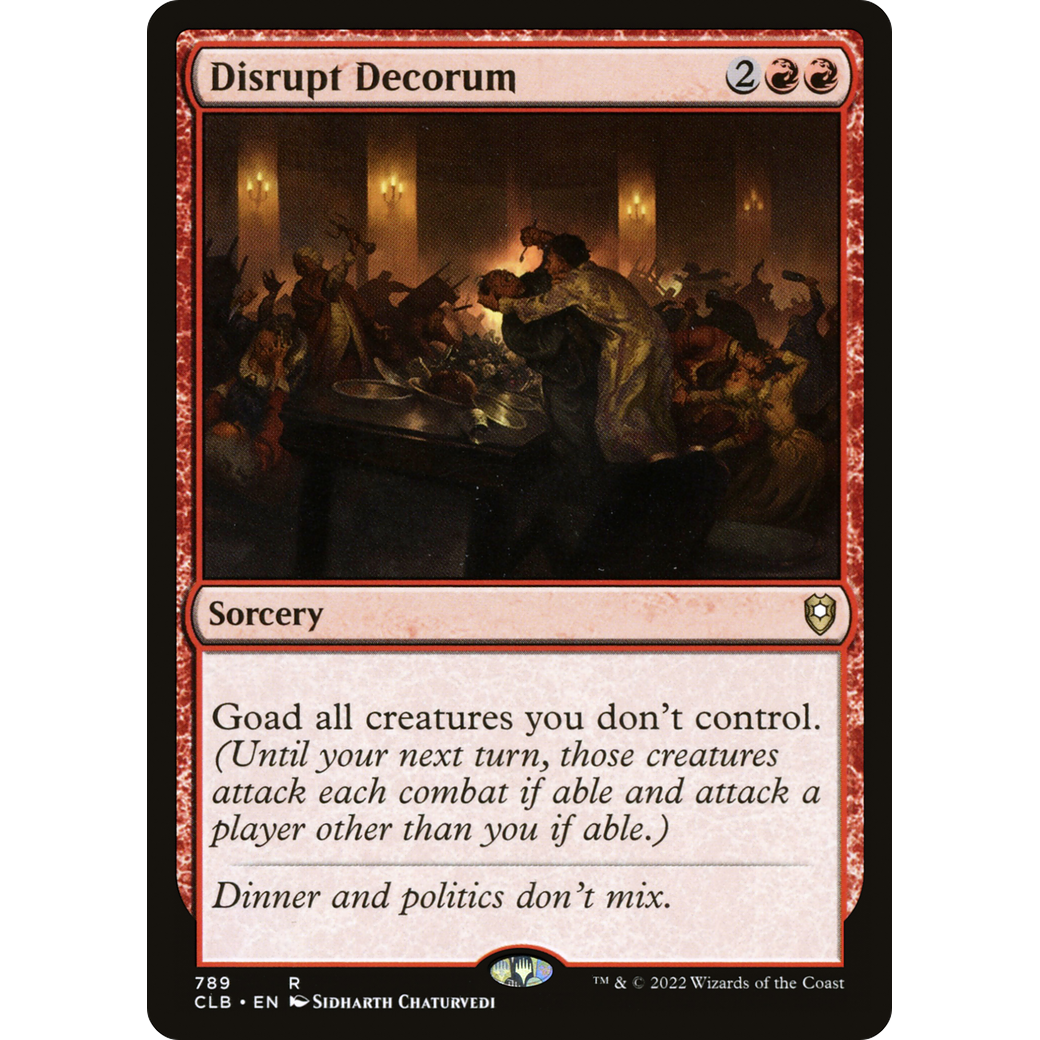 Disrupt Decorum (CLB-789) - Commander Legends: Battle for Baldur's Gate