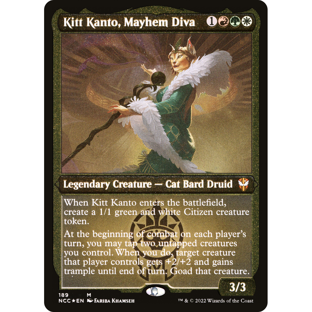 Kitt Kanto, Mayhem Diva (NCC-189) - New Capenna Commander Etched Foil